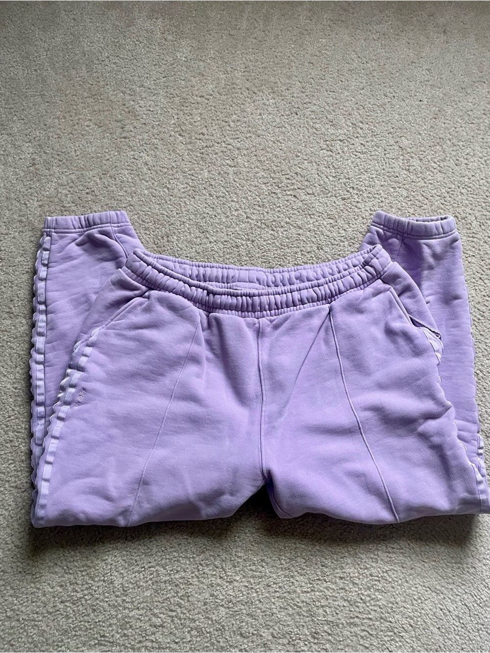 IVY PARK x Adidas Lavender Track Joggers with Elastic Waistband